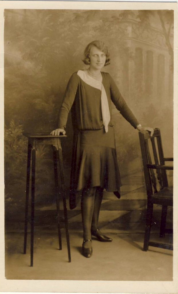 Bob's mother posing for a photograph