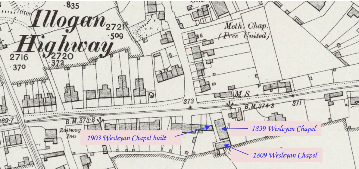 Mapping Methodism Illogan Highway Wesleyan Chapel Cornish Story