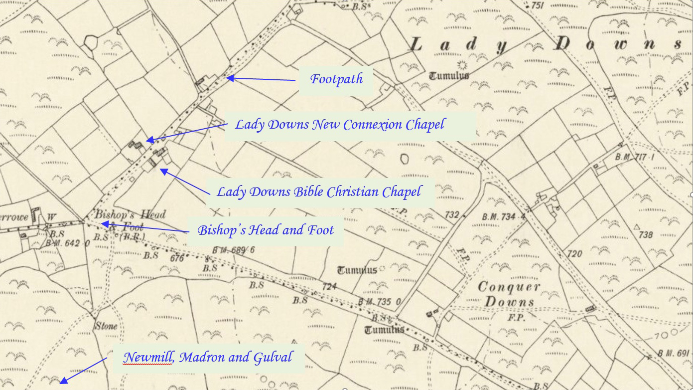 Mapping Methodism – Lady Downs Bible Christian Chapel – Cornish Story